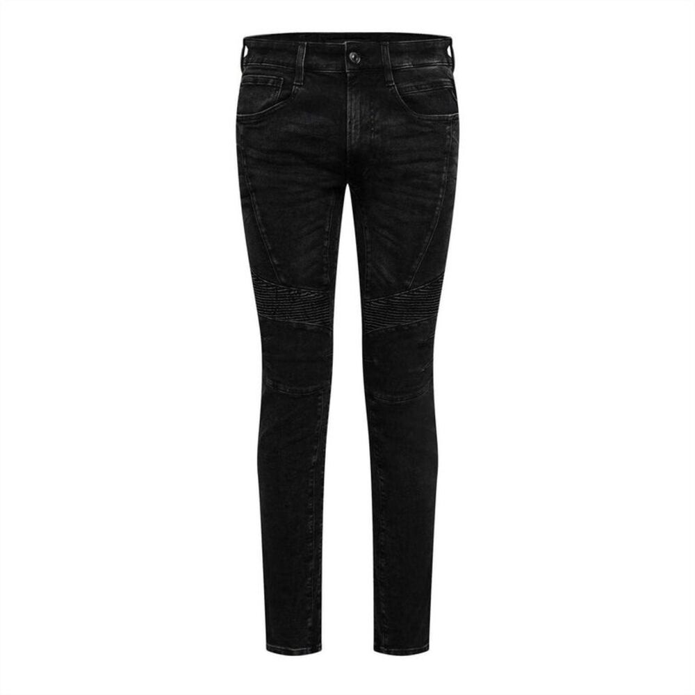 Replay Mens Zaldok Cotton Blend Skinny Jeans / Gray